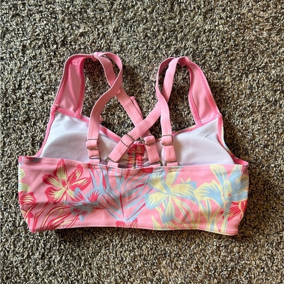 5/$25 LuckyBop three piece swimwear in pink floral pattern size small - Picture 6 of 10